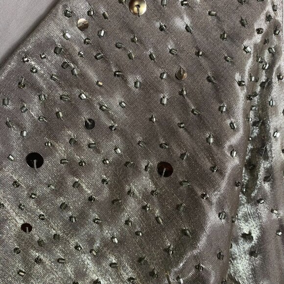 Alex Evenings Green Beaded Sequin Size 8 Jacketed Dress 2 Pc Sleeveless V neck - Picture 13 of 13